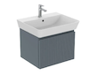 Ideal Standard Finesse - Umyvadlová skříňka, 48x41x37 cm, 1 zásuvka, Ribbed Matt ashblue E3406UQ
