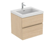 Ideal Standard Finesse - Umyvadlová skříňka, 60x51x55 cm, 2 zásuvky, bílý dub E3395US