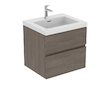 Ideal Standard Finesse - Umyvadlová skříňka, 60x51x55 cm, 2 zásuvky, Dark Elm E3395UR