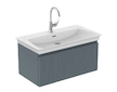 Ideal Standard Finesse - Umyvadlová skříňka, 80x44x38 cm, 1 zásuvka, Ribbed Matt ashblue E3383UQ