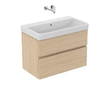Ideal Standard Finesse - Umyvadlová skříňka, 80x44x55 cm, 2 zásuvky, bílý dub E3387US