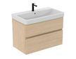 Ideal Standard Finesse - Umyvadlová skříňka, 80x44x55 cm, 2 zásuvky, bílý dub E3387US