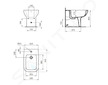 Ideal Standard i.Life A - Stojící bidet, 355x540 mm, s přepadem, otvor pro baterii, bílá T472001