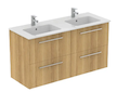 Ideal Standard i.Life A - Umyvadlová skříňka, 63x120x44 cm, 4 zásuvky, přírodní dub T5513NX