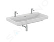Ideal Standard i.Life B - Dvojumyvadlo 102x54 cm, s přepadem, s 2 otvory pro baterii, bílá T683101