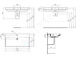 Ideal Standard i.Life B - Umyvadlo 102x54 cm, s přepadem, s otvorem pro baterii, bílá T571501