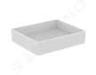 Ideal Standard i.Life B - Umyvadlo na desku 50x42 cm, bez přepadu, bez otvoru na baterii, bílá T573801