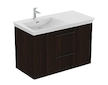 Ideal Standard i.Life B - Umyvadlová skříňka, 100x63x51 cm, 2 zásuvky, levá, kávový dub T5584NW