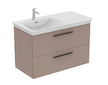 Ideal Standard i.Life B - Umyvadlová skříňka, 100x63x51 cm, 2 zásuvky, levá, matná béžová T5584NH