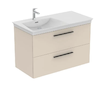 Ideal Standard i.Life B - Umyvadlová skříňka, 100x63x51 cm, 2 zásuvky, levá, matná písková T5584NF