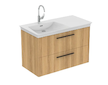Ideal Standard i.Life B - Umyvadlová skříňka, 100x63x51 cm, 2 zásuvky, levá, přírodní dub T5584NX