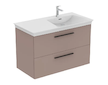 Ideal Standard i.Life B - Umyvadlová skříňka, 100x63x51 cm, 2 zásuvky, pravá, matná béžová T5585NH