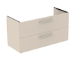Ideal Standard i.Life B - Umyvadlová skříňka, 120x63x51 cm, 2 zásuvky, levá, matná písková T5586NF