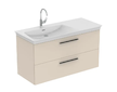 Ideal Standard i.Life B - Umyvadlová skříňka, 120x63x51 cm, 2 zásuvky, levá, matná písková T5586NF
