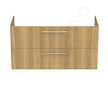 Ideal Standard i.Life B - Umyvadlová skříňka, 63x120x51 cm, 2 zásuvky, levá, přírodní dub T5586NX
