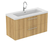 Ideal Standard i.Life B - Umyvadlová skříňka, 63x120x51 cm, 2 zásuvky, přírodní dub T5514NX