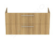 Ideal Standard i.Life B - Umyvadlová skříňka, 63x120x51 cm, 2 zásuvky, přírodní dub T5514NX