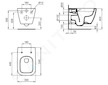 Ideal Standard i.Life B - Závěsné WC, zadní odpad, RimLS+, bílá T461401