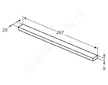 Ideal Standard i.Life - Nábytková rukojeť 267 mm, matná černá T5741XG
