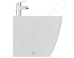 Ideal Standard i.Life S - Stojící bidet, 355x480 mm, s přepadem, otvor pro baterii, bílá T459501