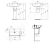 Ideal Standard i.Life S - Umyvadlo 60x38 cm, s přepadem, otvor pro baterii, bílá T458301
