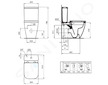 Ideal Standard i.Life S - WC kombi se sedátkem SoftClose, vario odpad, RimLS+, bílá T481601