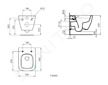 Ideal Standard i.Life S - Závěsné WC RL+, Rimless, bílá T459201