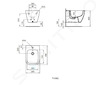 Ideal Standard i.Life S - Závěsný bidet, 355x480 mm, s přepadem, otvor pro baterii, bílá T459301