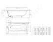 Ideal Standard i.Life - Vana 170x80 cm, bílá T476101