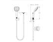 Ideal Standard Idealrain Cube - Set sprchové hlavice, 1 proud, držáku a hadice 175 cm, chrom B0019AA