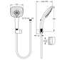 Ideal Standard Idealrain Cube - Set sprchové hlavice, 3 proudy, držáku a hadice 175 cm, chrom B0020AA