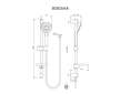 Ideal Standard Idealrain Evo Jet - Set sprchové hlavice, 3 proudy, tyče a hadice, chrom B2620AA