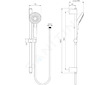 Ideal Standard Idealrain Evo Jet - Set sprchové hlavice Circle 11 cm, 3 proudy, tyče a hadice, chrom B2233AA