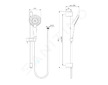 Ideal Standard Idealrain Evo Jet - Set sprchové hlavice Circle, 3 proudy, chrom B1761AA