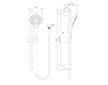 Ideal Standard Idealrain Evo Jet - Set sprchové hlavice Diamond, 3 proudy, tyče 60 cm a hadice, chrom B1762AA