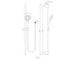 Ideal Standard Idealrain Evo Jet - Set sprchové hlavice Diamond, 3 proudy, tyče a hadice, chrom B2238AA