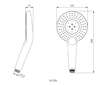 Ideal Standard Idealrain Evo Jet - Sprchová hlavice Circle 13 cm, 3 proudy, chrom B1759AA