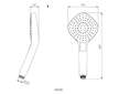 Ideal Standard Idealrain Evo Jet - Sprchová hlavice Diamond 12 cm, 3 proudy, chrom B2232AA