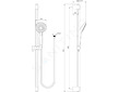 Ideal Standard Idealrain Evo Jet - Sprchová souprava Circle, tyč 90 cm s ruční sprchou, 3 proudy, chrom B2237AA