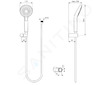 Ideal Standard IdealRain Evo - Set sprchové hlavice Circle 110, 3 proudy, držáku a hadice, chrom B2404AA