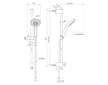 Ideal Standard IdealRain Evo - Set sprchové hlavice, tyče a hadice, 3 proudy, chrom BE420AA