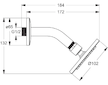 Ideal Standard Idealrain - Hlavová sprcha průměr 10 cm, s ramenem, chrom B9436AA