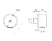 Ideal Standard Idealrain - Nástěnné kolínko, černá BC808XG