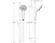Ideal Standard Idealrain Pro - Set sprchové hlavice 100, 3 proudy, tyče a hadice, chrom B9834AA