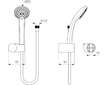 Ideal Standard Idealrain - Set sprchové hlavice 80, 3 proudy, držáku a hadice, chrom B9507AA