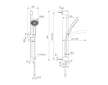 Ideal Standard Idealrain - Set sprchové hlavice, tyče a hadice, 2 proudy, chrom BE233AA