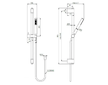 Ideal Standard Idealrain - Set sprchové hlavice, tyče a hadice, hedvábná černá A7616XG