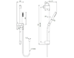 Ideal Standard Idealrain - Set sprchové hlavice, tyče a hadice, kartáčované zlato A7617A2