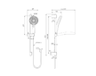 Ideal Standard Idealrain Solos - Set sprchové hlavice, tyče a hadice, 3 proudy, EcoFlow, Magnetic Grey A7897A5