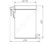 Ideal Standard IOM - Odpadkový koš 3 l, nerezová ocel A9104MY